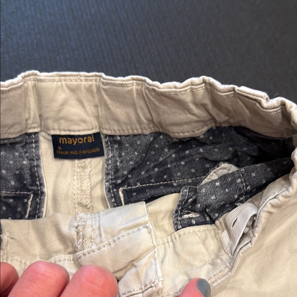 Set of 3 Mayoral Blue and Tan Khaki Shorts , kids 6 - Picture 9 of 10